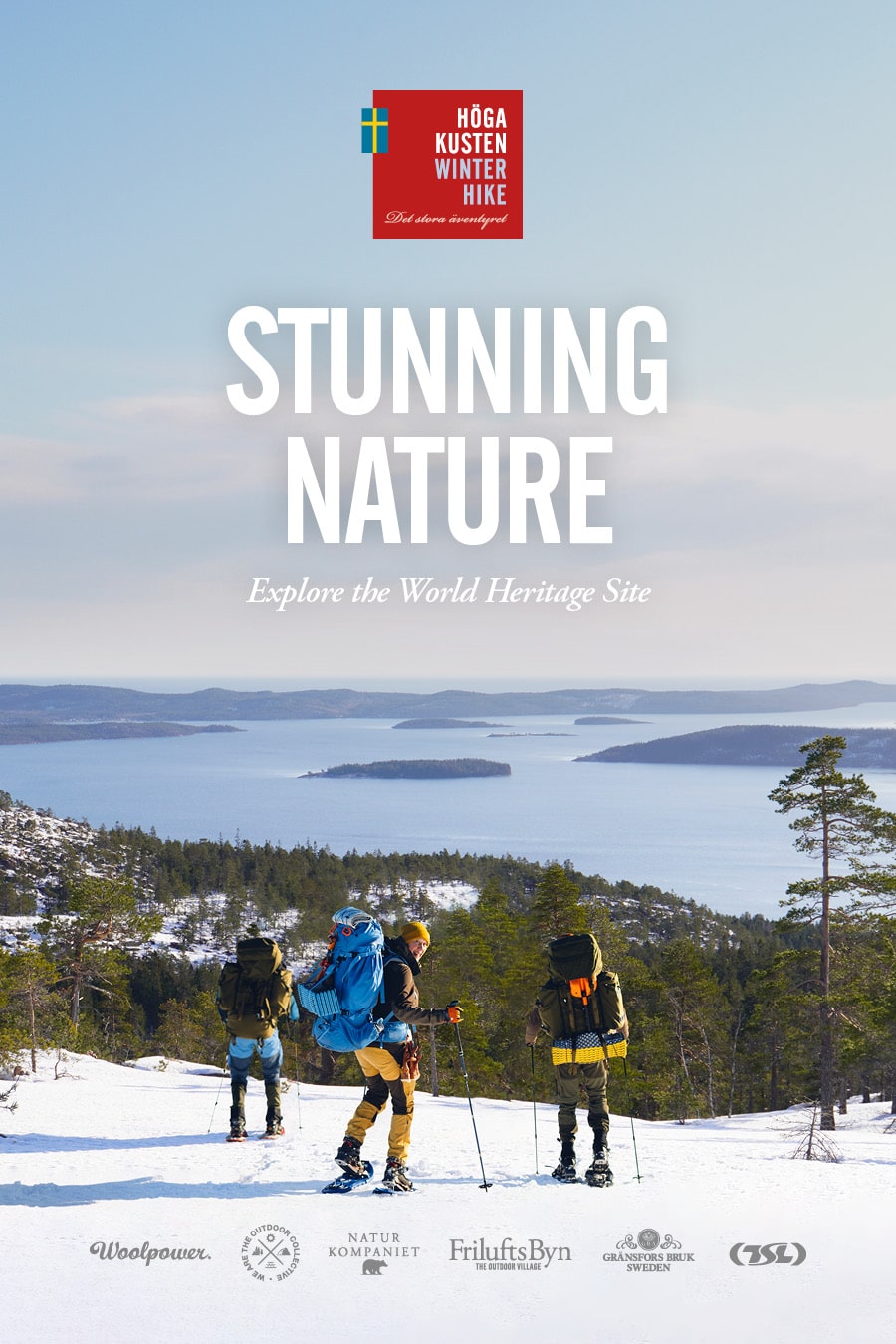 sweden winter hike high coast best snowshoe hike